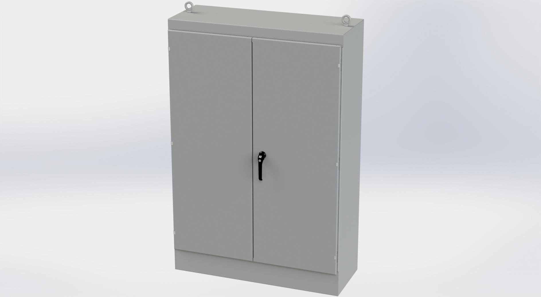 Saginaw Control SCE-724818FSD FSD Enclosure, Height:72.00", Width:48.00", Depth:18.00", ANSI-61 gray finish inside and out. Optional sub-panels are powder coated white.