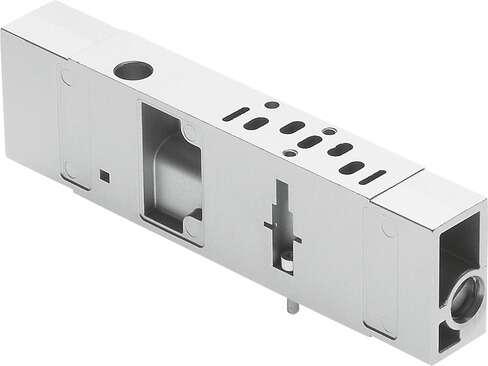 Festo 543603 flow control plate VABF-S3-2-F1B1-C For valve terminal VDMA-01/02, standard port pattern to 15407-1, for mounting between manifold sub-base and valve, for restricting exhaust air ports 3 and 5 on the valve. Width: 18 mm, Based on the standard: ISO 15407-1