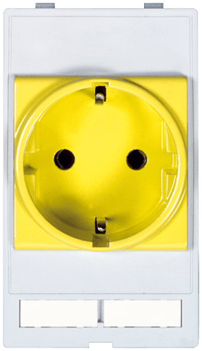 Murr Elektronik 4000-68000-3200000 MODLINK MSDD SOCKET INSERT GERMANY, 250VAC/16A yellow