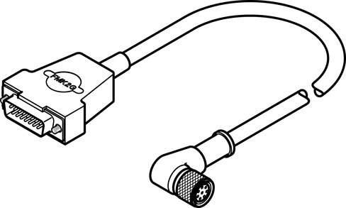 Festo 5105629 encoder cable NEBM-M12W8-E-20-N-S1G15 Conforms to standard: EN 61984, Cable identification: Without inscription label holder, Electrical connection 1, function: Field device side, Electrical connection 1, design: Round, Electrical connection 1, connection