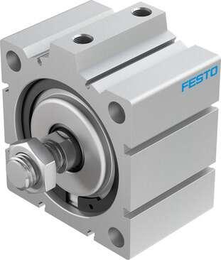 Festo 188342 short-stroke cylinder ADVC-100-20-A-P-A For proximity sensing, piston-rod end with male thread. Stroke: 20 mm, Piston diameter: 100 mm, Based on the standard: (* ISO 6431, * Hole pattern, * VDMA 24562), Cushioning: P: Flexible cushioning rings/plates at b