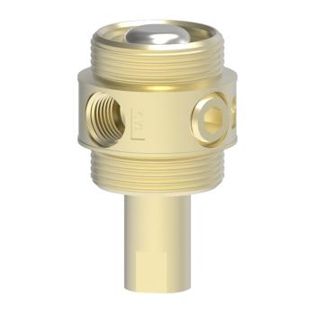 Humphrey R255 Check Valves, Classic Diaphragm-Poppet Series, Description: Check Valve, w/Pilot Override, Number of Ports: 3 ports, Number of Positions: 2 positions, Valve Function: Check, Piping Type: Inline, Direct Piping, Size (in)  HxWxD: 2 x 1.19 DIA