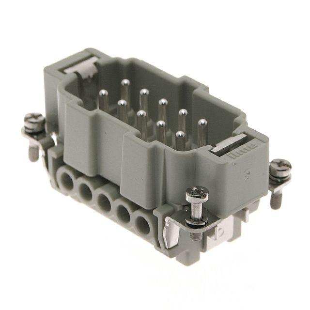 Mencom CNEM-10TX Standard, CNE series, Male Rectangular Insert, size 57.27, 10 pin, 16 amp, Screw, w/o pressure plate