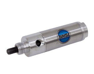 Bimba SR-129-D Bimba SR-129-D is a double-acting pneumatic air cylinder from the Original Line Stainless Steel Rod series. It features a 1-1/4" bore, a 9" stroke, front nose mounting, and a 7/16-20 UNF-2A male threaded rod.