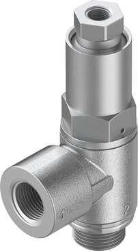 Festo 530030 Piloted check valve HGL-1/8-B With sealing ring OL. Valve function: piloted non-return function, Pneumatic connection, port  1: G1/8, Pneumatic connection, port  2: G1/8, Type of actuation: pneumatic, Pilot air port 21: M5