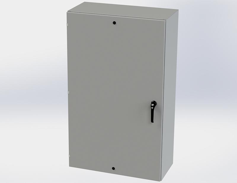 Saginaw Control SCE-60EL3616LPPL EL LPPL Enclosure, Height:60.00", Width:36.00", Depth:16.00", ANSI-61 gray powder coating inside and out. Optional sub-panels are powder coated white.