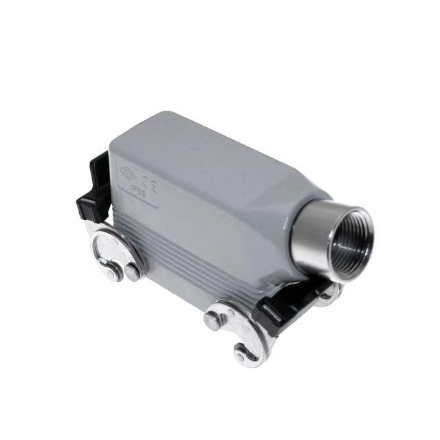 Mencom CHOT-16.5X Standard, Rectangular Hood, size 77.27, Double Latch, Side .75-NPT cable entry