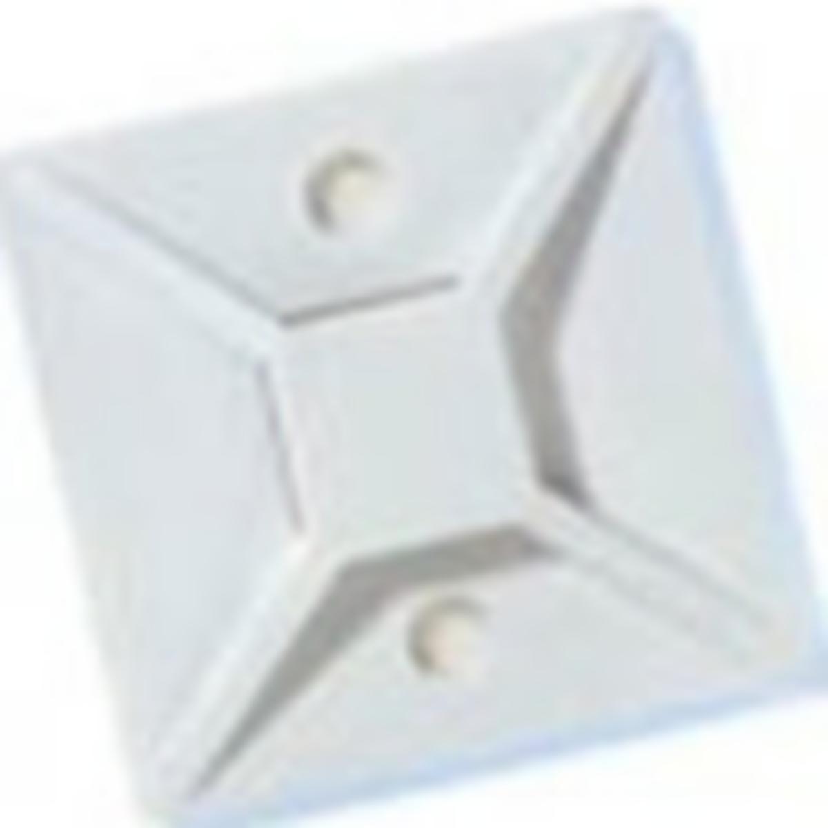 Hubbell CTB150AA4C Nylon UNIRAP™ Cable Tie Mounting Base Acrylic Adhesive.  ; Cable Tie Base ; 