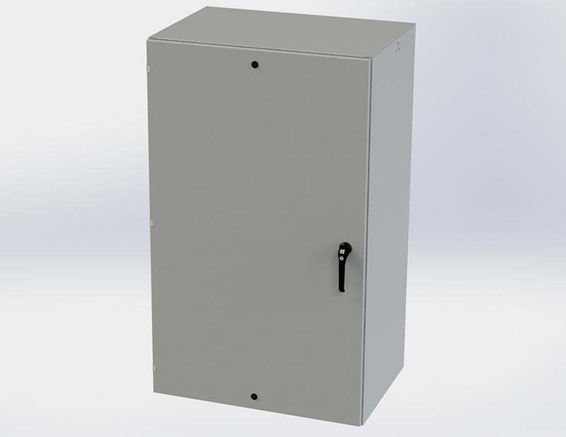 Saginaw Control SCE-60EL3624LPPL EL LPPL Enclosure, Height:60.00", Width:36.00", Depth:24.00", ANSI-61 gray powder coating inside and out. Optional sub-panels are powder coated white.