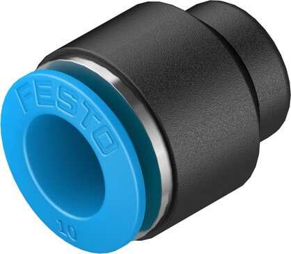 Festo 153832 push-in cap QSC-3/8-U Size: Standard, Nominal size: 7,1 mm, Assembly position: Any, Container size: 1, Design structure: Push/pull principle
