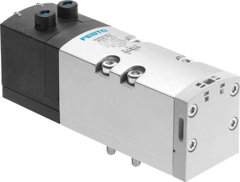 Festo 8034779 solenoid valve VSVA-B-P53E-ZTR-D1-1T1L Valve function: 5/3 exhausted, Type of actuation: electrical, Width: 42 mm, Standard nominal flow rate: 1200 l/min, Operating pressure: -0,9 - 10 bar