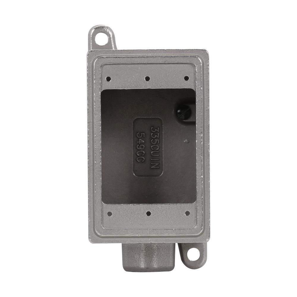 Eaton Corp FD2SS Eaton Crouse-Hinds series Condulet FD device box, Deep, Stainless steel, Single-gang, 3/4"