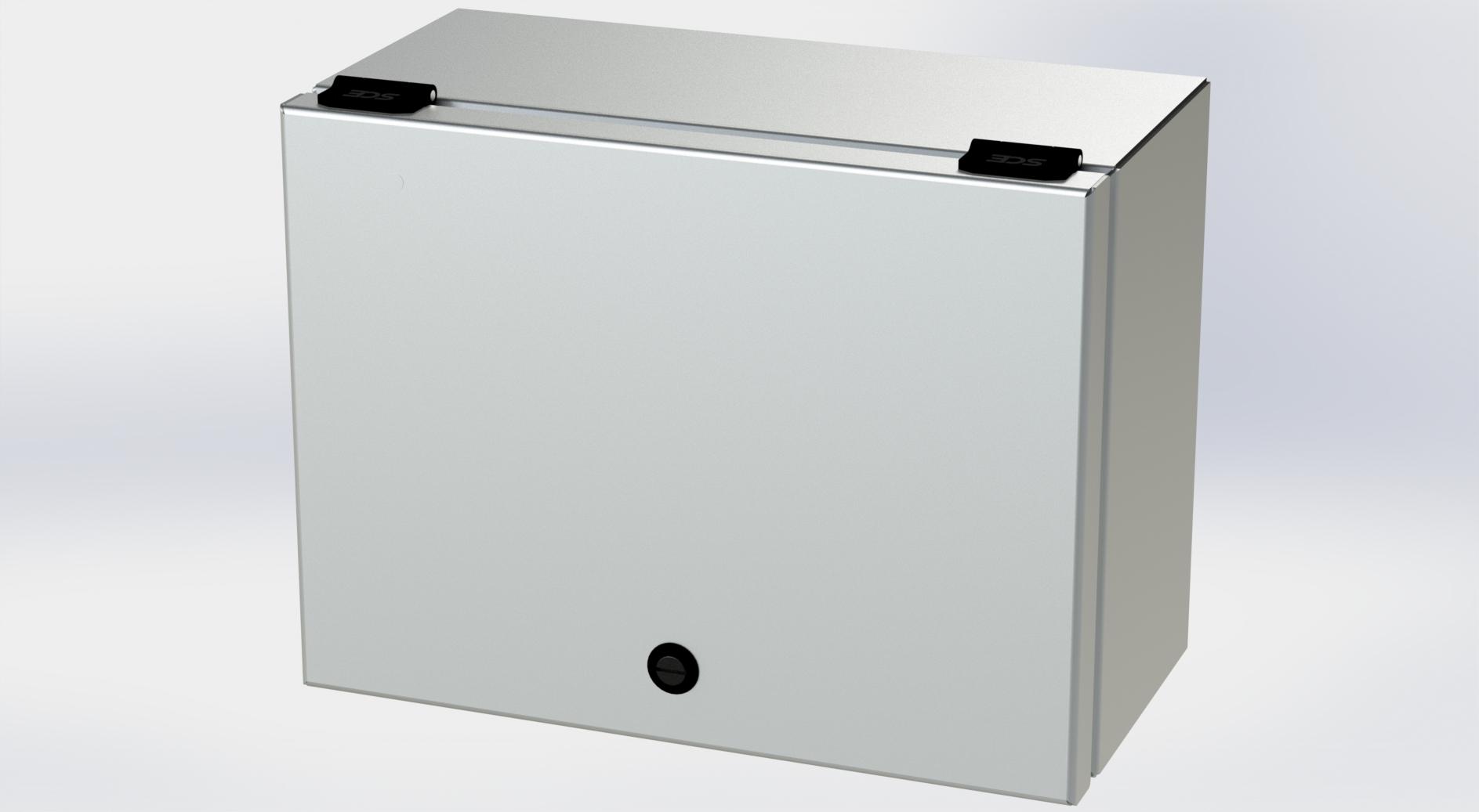 Saginaw Control SCE-L9126ELJSS S.S. ELJ Trough Enclosure, Height:9.00", Width:12.00", Depth:6.00", #4 brushed finish on all exterior surfaces. Optional sub-panels are powder coated white.