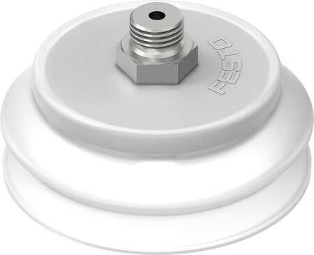 Festo 1378427 suction cup VASB-75-1/4-SI-B Sealing ring is not included in the scope of delivery. Suction cup height compensator: 15,5 mm, Nominal size: 4 mm, suction cup diameter: 75 mm, suction cup volume: 65,5 cm3, Position of connection: on top