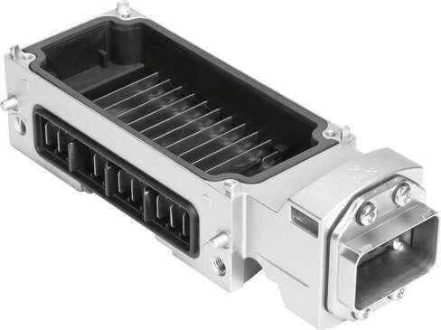 Festo 563057 interlinking block CPX-M-GE-EV-S-PP-5POL Max. power supply: 16 A, Power supply: System supply, Corrosion resistance classification CRC: 0 - No corrosion stress, Product weight: 279 g, Electrical connection: (* 5-pin, * AIDA Push-pull, * Plug)