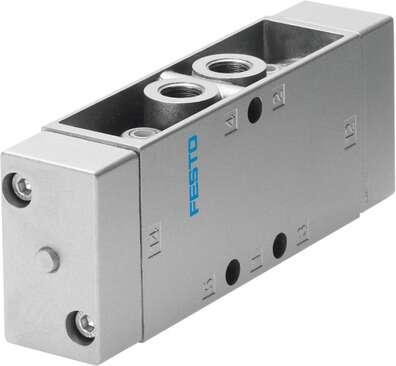 Festo 10408 pneumatic valve JH-5-1/4 Valve function: 5/2 bistable, Type of actuation: pneumatic, Width: 30,5 mm, Standard nominal flow rate: 1100 l/min, Operating pressure: 0 - 8 bar