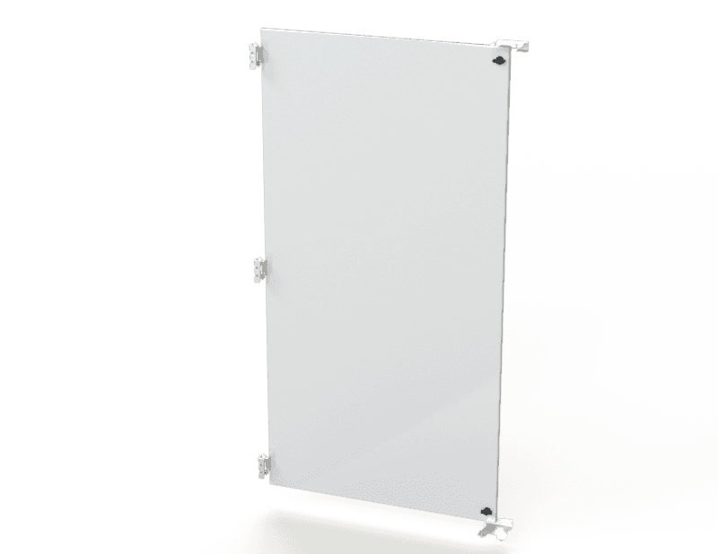 Saginaw Control SCE-DF7272 Panel, Dead Front (Overlaping Two Door), Height:67.50", Width:34.50", Depth:0.83", Powder coated white inside and out.