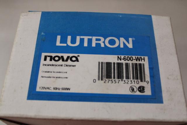 N-600-WH Part Image. Manufactured by Lutron.