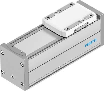 Festo 8062824 guide axis ELFC-KF-80-100 Working stroke: 100 mm, Size: 80, Stroke reserve: 0 mm, Assembly position: Any, Guide: Recirculating ball bearing guide