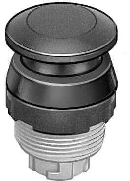 Festo 9295 mushroom pushbutton P-30-SW For basic valves SV, SVS, SVOS. Installation diameter: 30,5 mm, Protection class: IP40, Actuating force: 14 N, Product weight: 28 g, Colour: Black