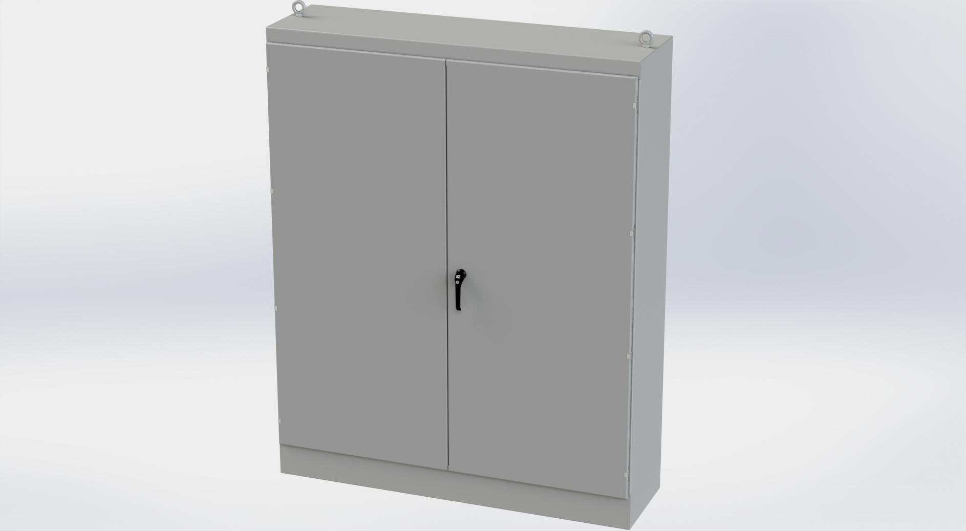 Saginaw Control SCE-907220FSD FSD Enclosure, Height:90.00", Width:72.00", Depth:20.00", ANSI-61 gray finish inside and out. Optional sub-panels are powder coated white.