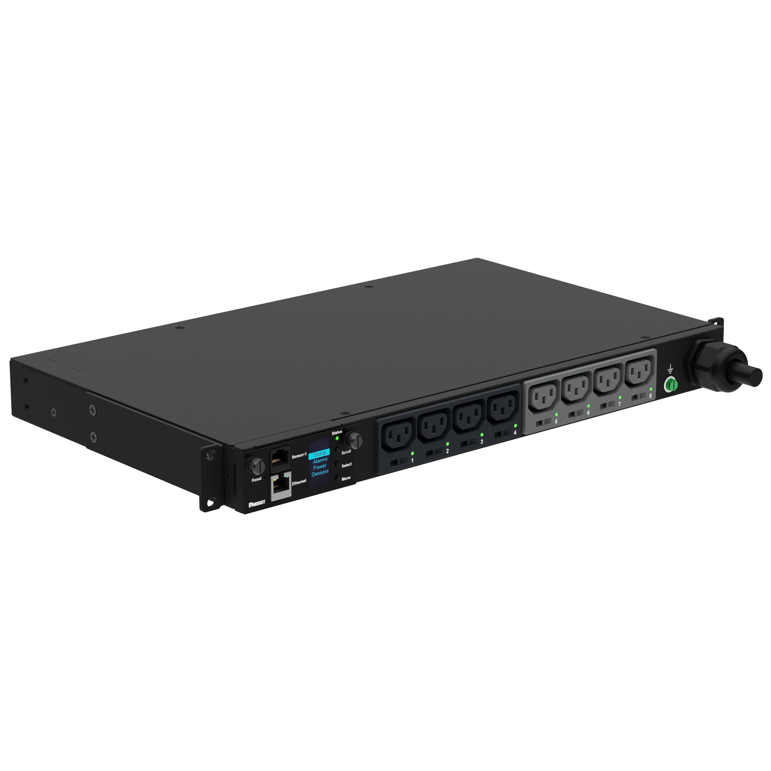 Panduit P08G12M SmartZone™ Monitored & Switched per Outlet PDU