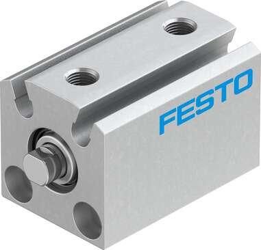 Festo 526906 short-stroke cylinder ADVC-10-10-P-A Without thread on piston rod Stroke: 10 mm, Piston diameter: 10 mm, Cushioning: P: Flexible cushioning rings/plates at both ends, Assembly position: Any, Mode of operation: double-acting