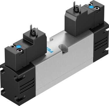 Festo 547072 solenoid valve VSVA-B-T32H-AZH-A1-1C1 With square plug, shape C Valve function: 2x3/2 open/closed, monostable, Type of actuation: electrical, Valve size: 26 mm, Standard nominal flow rate: 900 l/min, Operating pressure: 2 - 10 bar