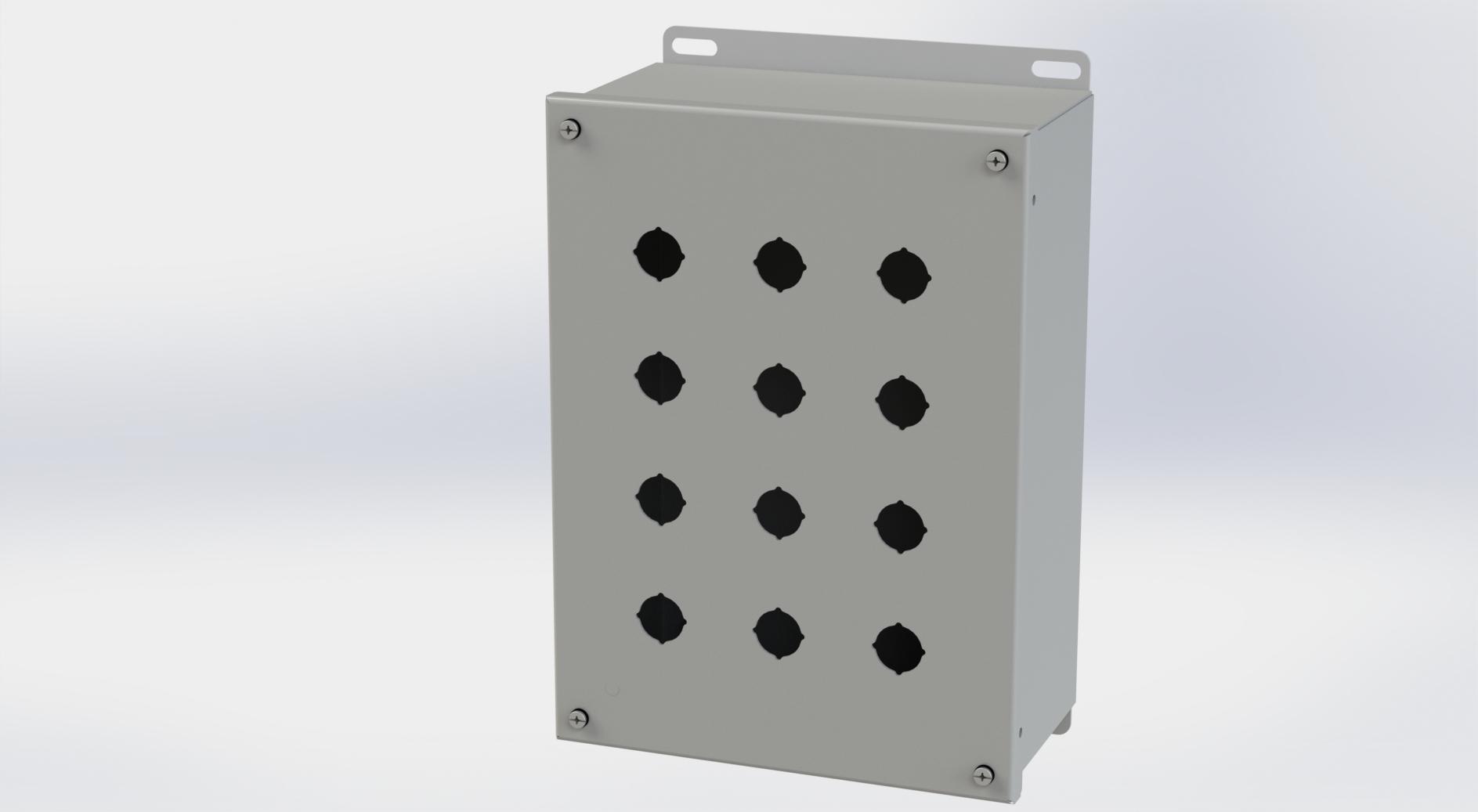 Saginaw Control SCE-12PBXI PBXI Enclosure, Height:11.75", Width:8.50", Depth:4.75", ANSI-61 gray powder coating inside and out.