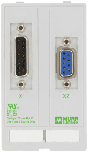 Murr Elektronik 4000-68000-0300000 MODLINK MSDD DATA INSERT, 1xSUB-D9 female/male + 1xSUB-D15 female/male