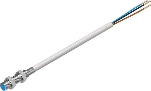 Festo 150374 proximity sensor SIEN-M5B-PO-K-L Inductive, with standard switching distance. Conforms to standard: EN 60947-5-2, Authorisation: (* RCM Mark, * c UL us - Listed (OL)), CE mark (see declaration of conformity): to EU directive for EMC, Materials note: (* Fr