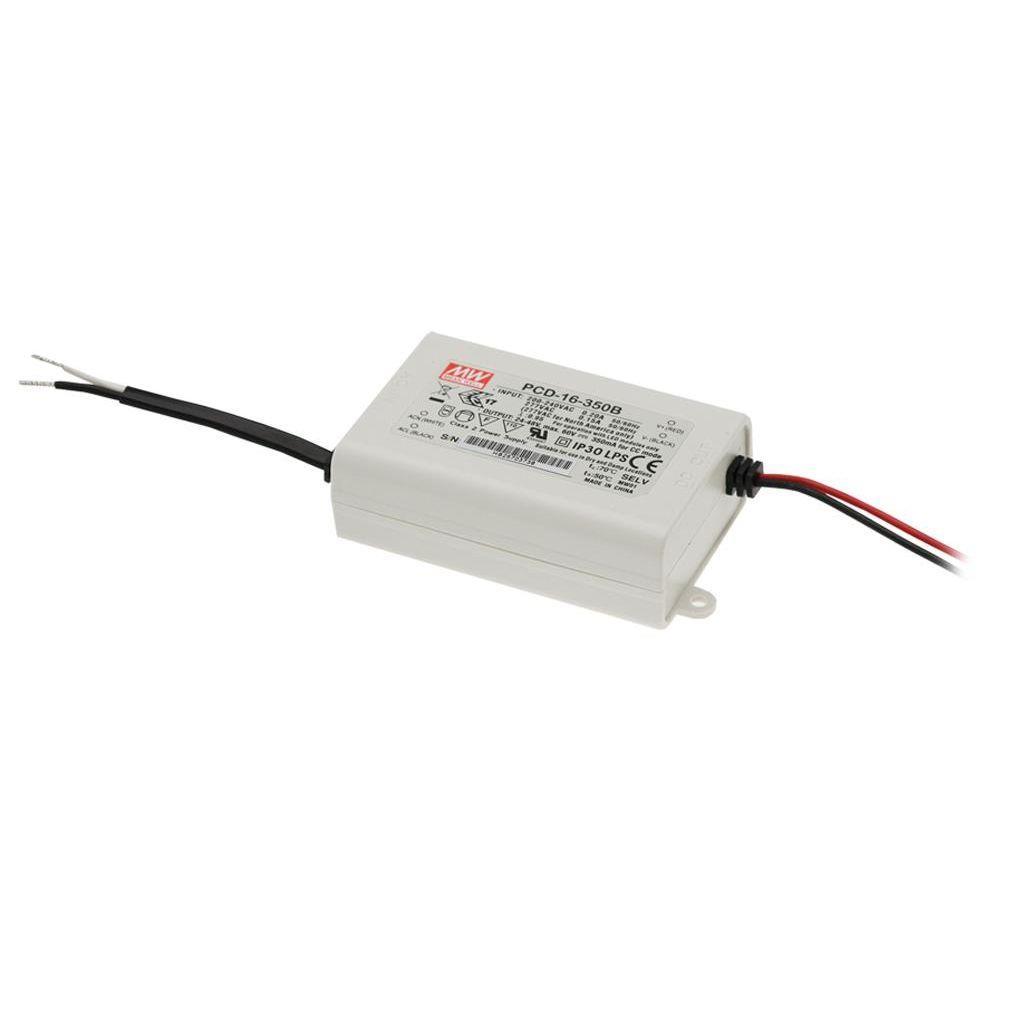 MEAN WELL PCD-16-350B AC-DC Single output LED driver Constant Current (CC); Output 0.35A at 24-48Vdc; AC phase-cut dimming