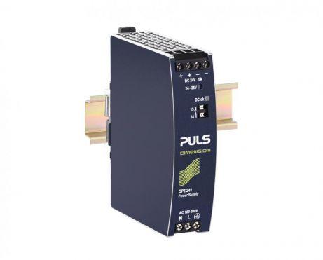 Puls CP5.241-S2 Power Supply, 1 20W, AC 100-240V | DC 110-150V input, 1 phase, 24-28Vdc output, 5A, push-in terminals