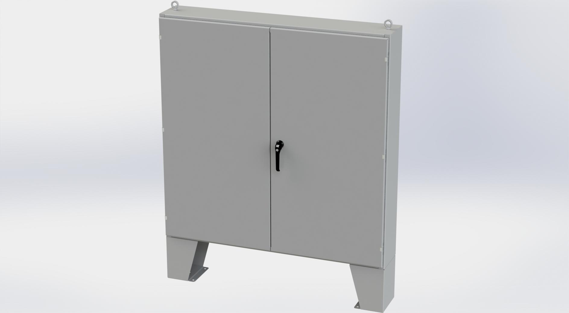 Saginaw Control SCE-606010LP 2DR LP Enclosure, Height:60.00", Width:60.00", Depth:10.00", ANSI-61 gray powder coating inside and out. Optional sub-panels are powder coated white.