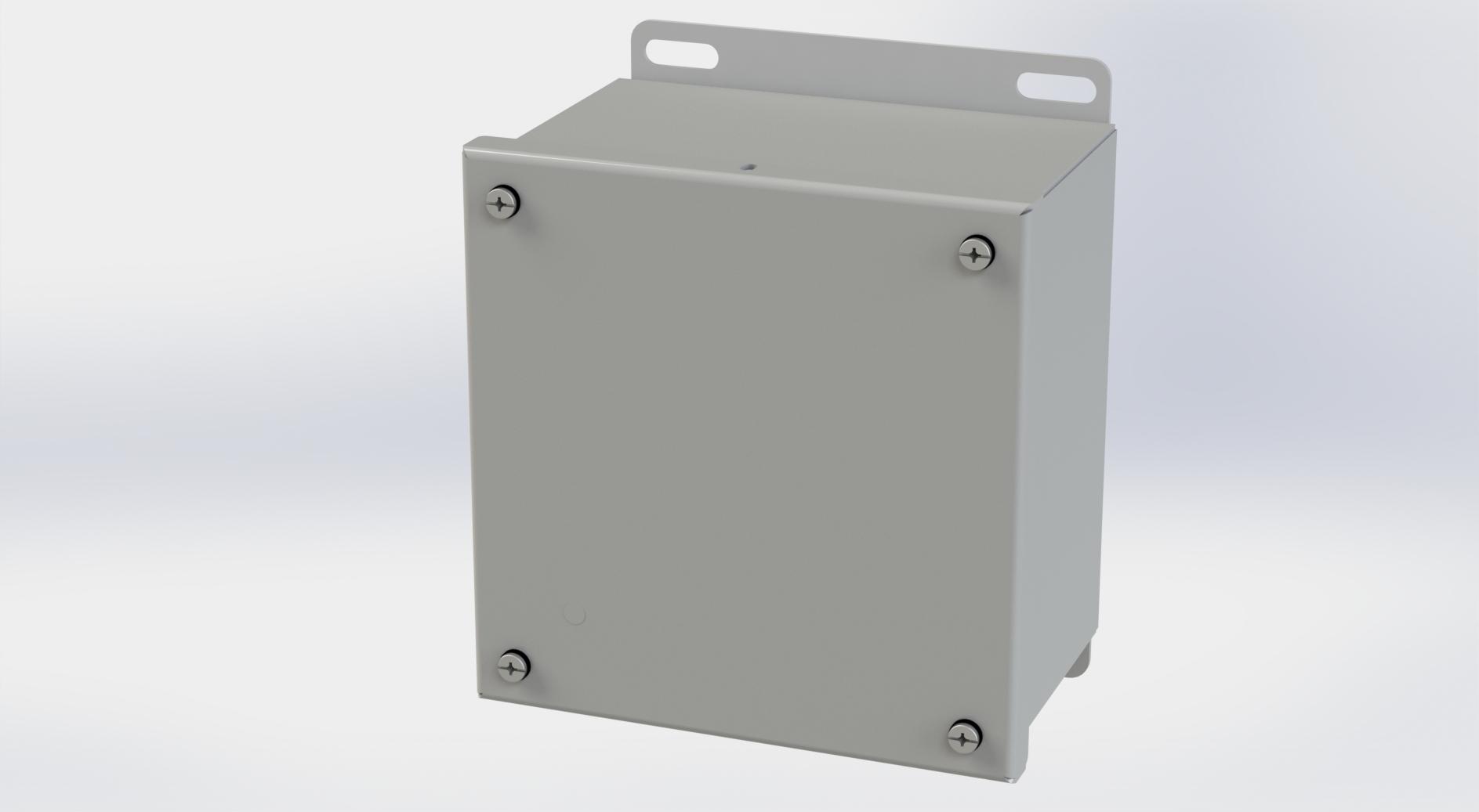 Saginaw Control SCE-606SC SC Enclosure, Height:6.13", Width:6.00", Depth:4.00", ANSI-61 gray powder coating inside and out.  Optional sub-panels are powder coated white.
