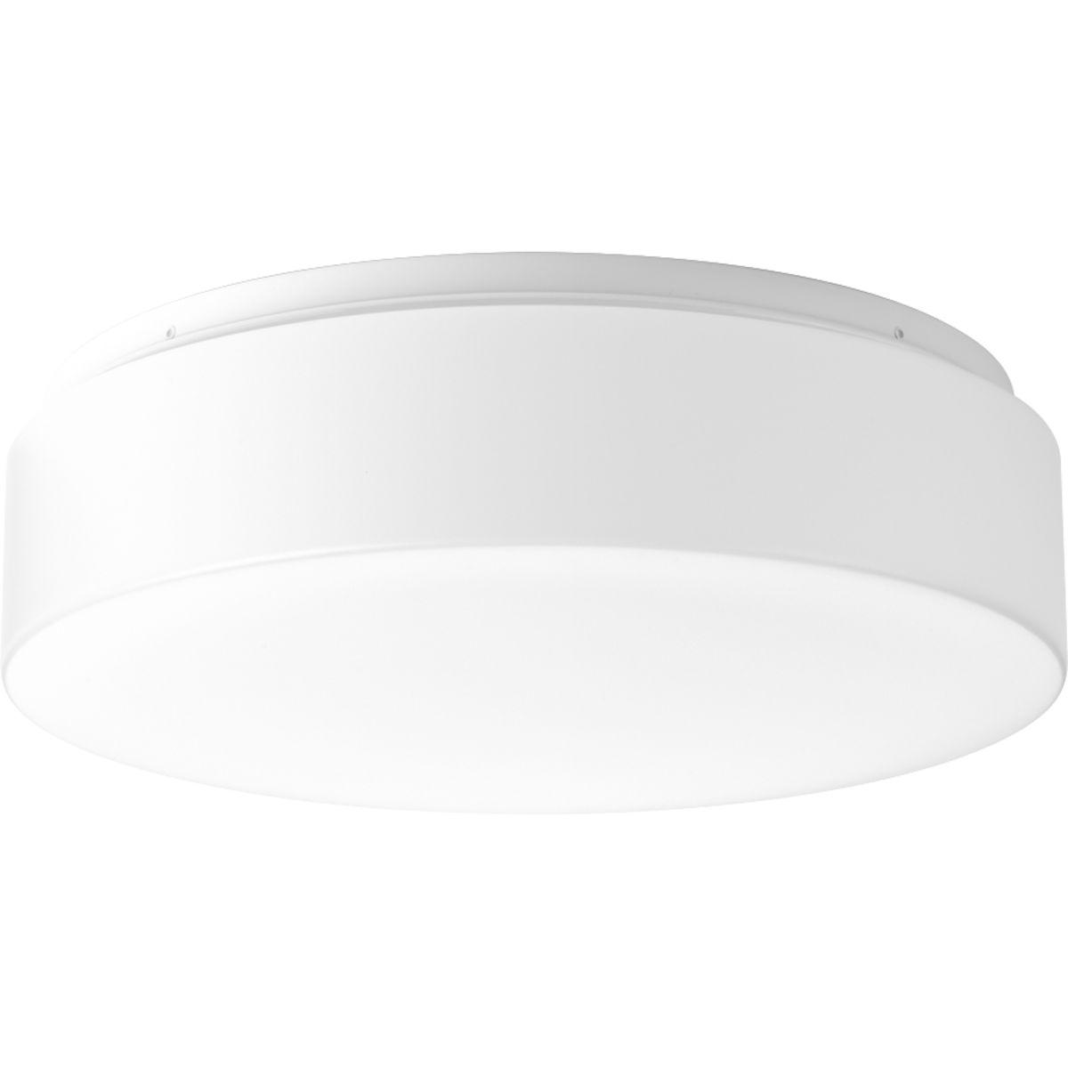 Hubbell P730002-030-30 LED flush mount with white acrylic diffuser mounts to baked enamel ceiling pan. Twist on installation with a single locking thumb screw. UL approved for damp locations. Ceiling or wall mount. 2025 lumens, 90 lumens/watt (delivered), 3000K and 90CRI. ENERG