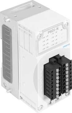 Festo 565712 terminal strip NECU-L3G8-C1 Connection frequency: 100, Assembly position: Any, Electrical connection: (* 8-pin, * Cage clamp terminal, * Plug straight), Operating voltage range DC: 0 - 30 V, Acceptable current load at 40°C: 12 A