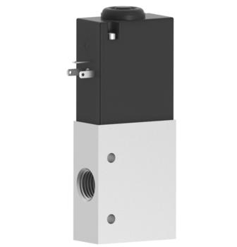Humphrey 193398012VDC Solenoid Valves, Small 2-Way & 3-Way Solenoid Operated, Number of Ports: 3 ports, Number of Positions: 2 positions, Valve Function: Single Solenoid, Multi-purpose, Piping Type: Inline, Direct Piping, Coil Entry Orientation: Standard, over Port 2, Size (in
