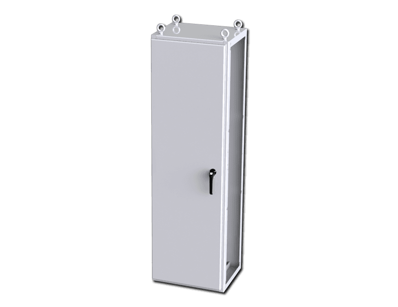 Saginaw Control SCE-S200605LG 1DR IMS Enclosure, Height:78.74", Width:23.62", Depth:18.00", Powder coated RAL 7035 gray inside and out.