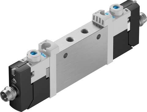 Festo 577347 solenoid valve VUVG-L10-T32C-AT-M5-1R8L Valve function: 2x3/2 closed, monostable, Type of actuation: electrical, Valve size: 10 mm, Standard nominal flow rate: 150 l/min, Operating pressure: 1,5 - 8 bar