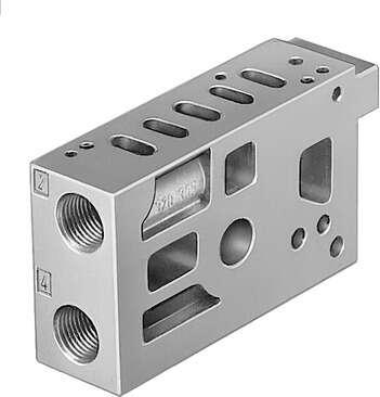 Festo 33406 series sub-base AW-ME-1/8 Product weight: 75 g, Mounting type: On sub-base, Auxiliary pilot air port 12: M5, Auxiliary pilot air port 14: M5, Pneumatic connection, port  2: G1/8