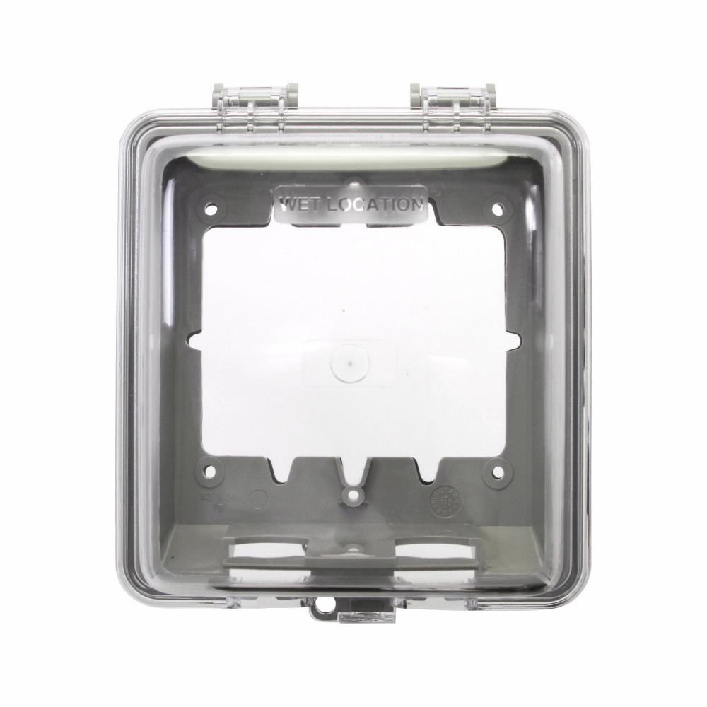 Eaton Corp WD3090FBK-LLN Eaton non-metallic portable outlet box, Extra depth feed through, Black, Single receptacle, Alcryn and Valox, 1.56 in diameter opening, -32° to 176°F