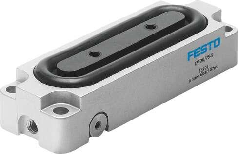 Festo 13289 clamping module EV-15/40-4 With reset function Stroke: 4 mm, Clamping surface: 15x40, Assembly position: Any, Mode of operation: single-acting, Operating pressure: 2 - 6 bar