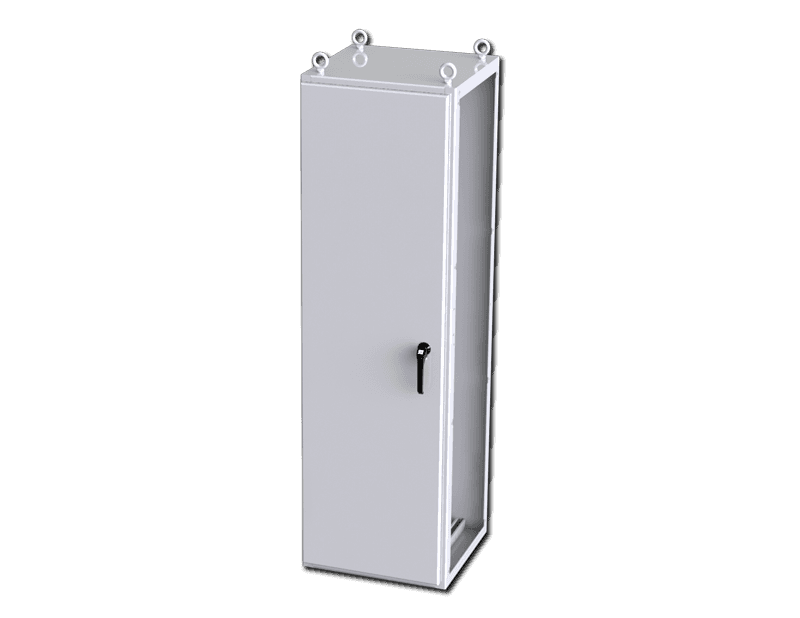 Saginaw Control SCE-S200606LG 1DR IMS Enclosure, Height:78.74", Width:23.62", Depth:22.00", Powder coated RAL 7035 gray inside and out.