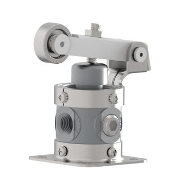Humphrey 250C21021 Mechanical Valves, Roller Cam Operated Valves, Number of Ports: 2 ports, Number of Positions: 2 positions, Valve Function: Normally closed, Piping Type: Inline, Direct piping, Options Included: Mounting Base, Approx Size (in) HxWxD: 3.44 x 1.56 DIA