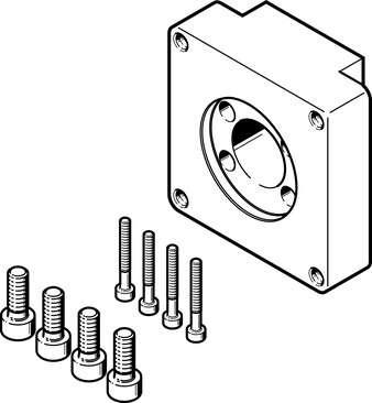 Festo 1460087 motor flange EAMF-A-L27-67A Assembly position: Any, Storage temperature: -25 - 60 °C, Relative air humidity: 0 - 95 %, Ambient temperature: -10 - 60 °C, Product weight: 279 g