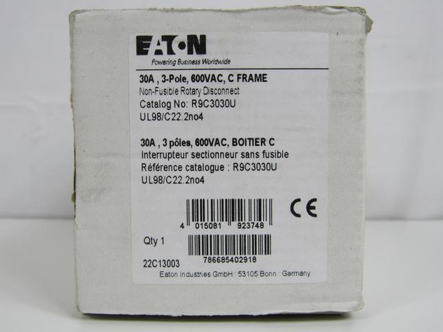 R9C3030U Part Image. Manufactured by Eaton.