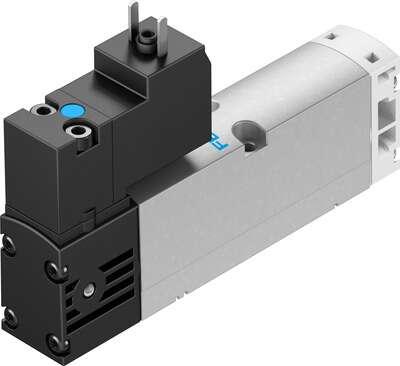 Festo 546701 solenoid valve VSVA-B-M52-AH-A2-1C1 With square plug, shape C Valve function: 5/2 monostable, Type of actuation: electrical, Valve size: 18 mm, Standard nominal flow rate: 550 l/min, Operating pressure: 2 - 10 bar