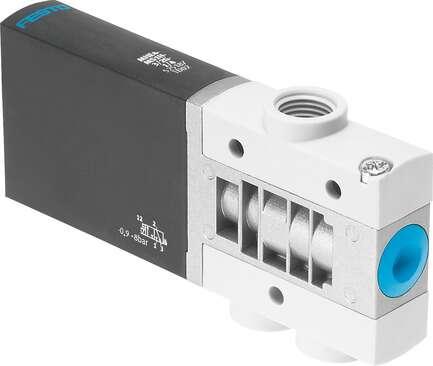 Festo 525206 solenoid valve MHE4-M1H-3/2O-1/4 Valve function: 3/2 open, monostable, Type of actuation: electrical, Width: 18 mm, Standard nominal flow rate: 400 l/min, Operating pressure: -0,9 - 8 bar
