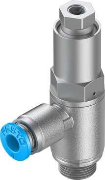 Festo 530039 Piloted check valve HGL-1/8-QS-4 With sealing ring OL, with QS push-in fitting. Valve function: piloted non-return function, Pneumatic connection, port  1: QS-4, Pneumatic connection, port  2: G1/8, Type of actuation: pneumatic, Pilot air port 21: M5